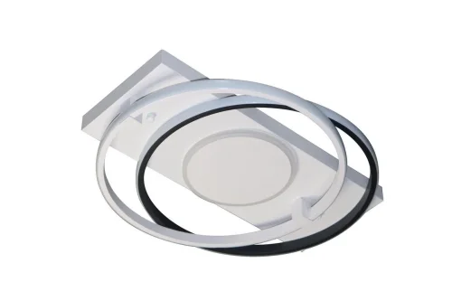 Светильник потолочный LED с пультом HIGH-TECH LED LAMPS 82003 Natali Kovaltseva белый на 1 лампу, основание белое чёрное в стиле хай-тек с пультом кольца фото 7